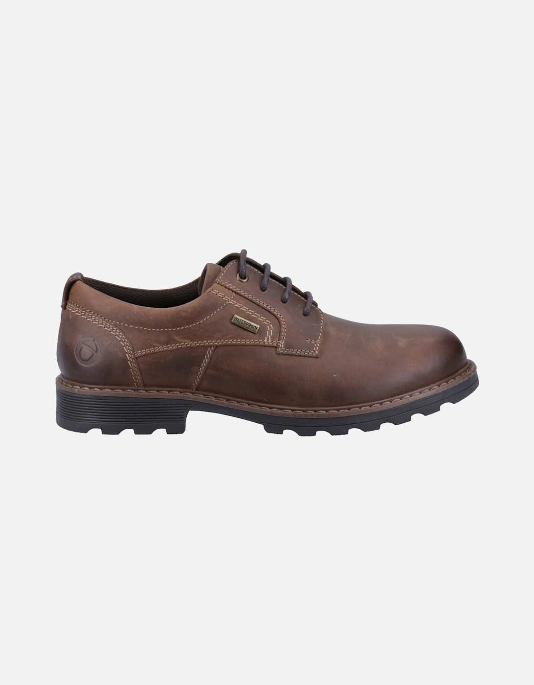 Tadwick Leather Men's Dark Tan Lace-Up Shoes