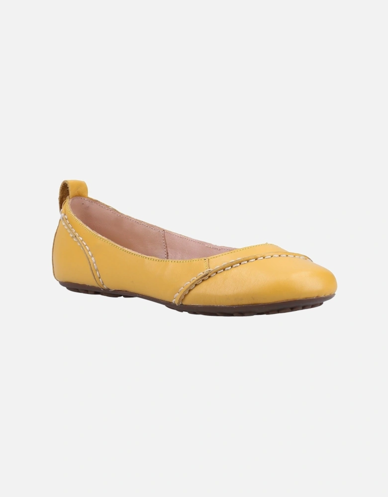 Janessa Leather Women's Yellow Flats