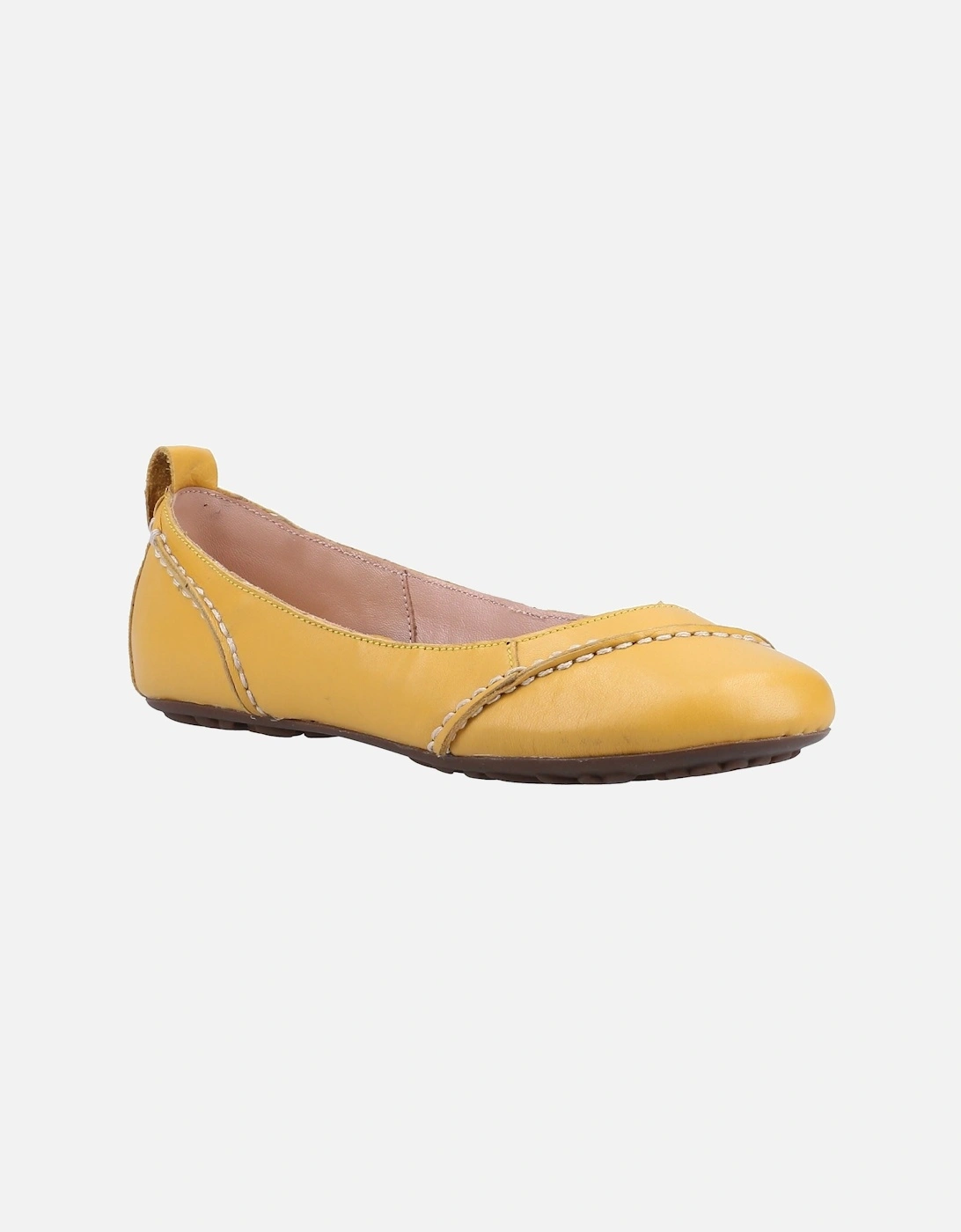 Janessa Leather Women's Yellow Flats, 5 of 4