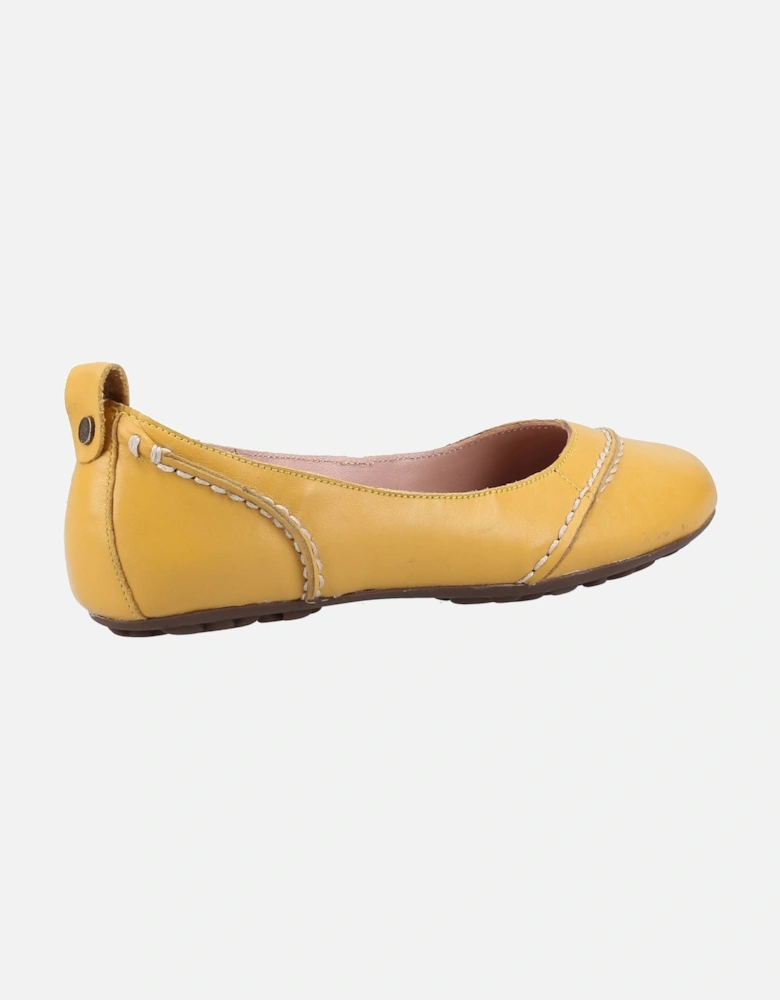 Janessa Leather Women's Yellow Flats