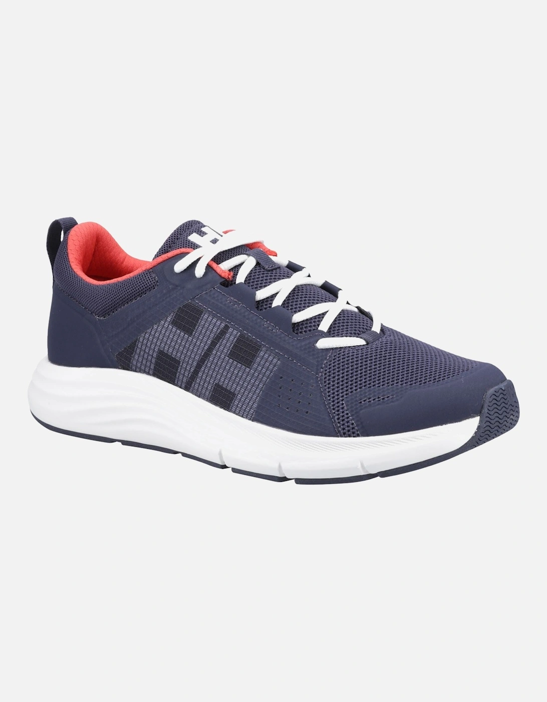 model AHIGA EVO 5 Trainers Male in Navy/Alert Red