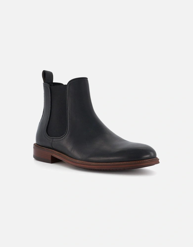 Dune Characteristic Leather Men's Black Boots