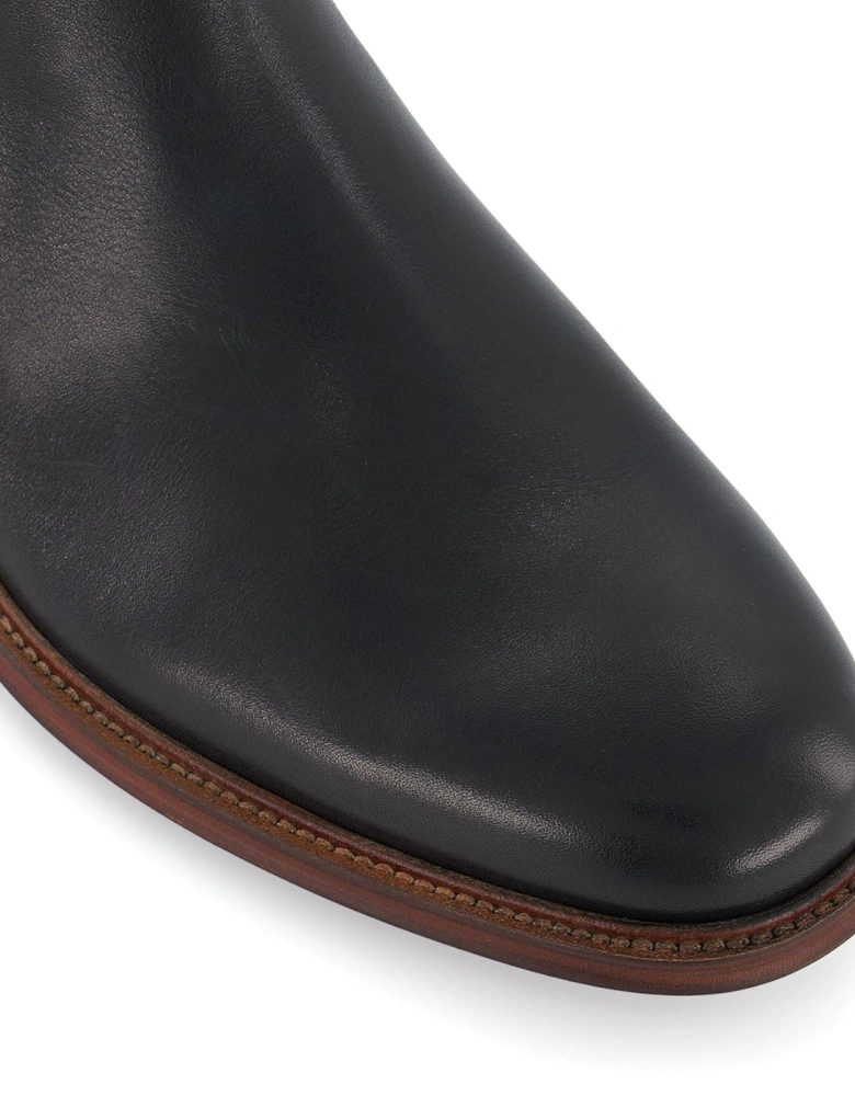 Dune Characteristic Leather Men's Black Boots