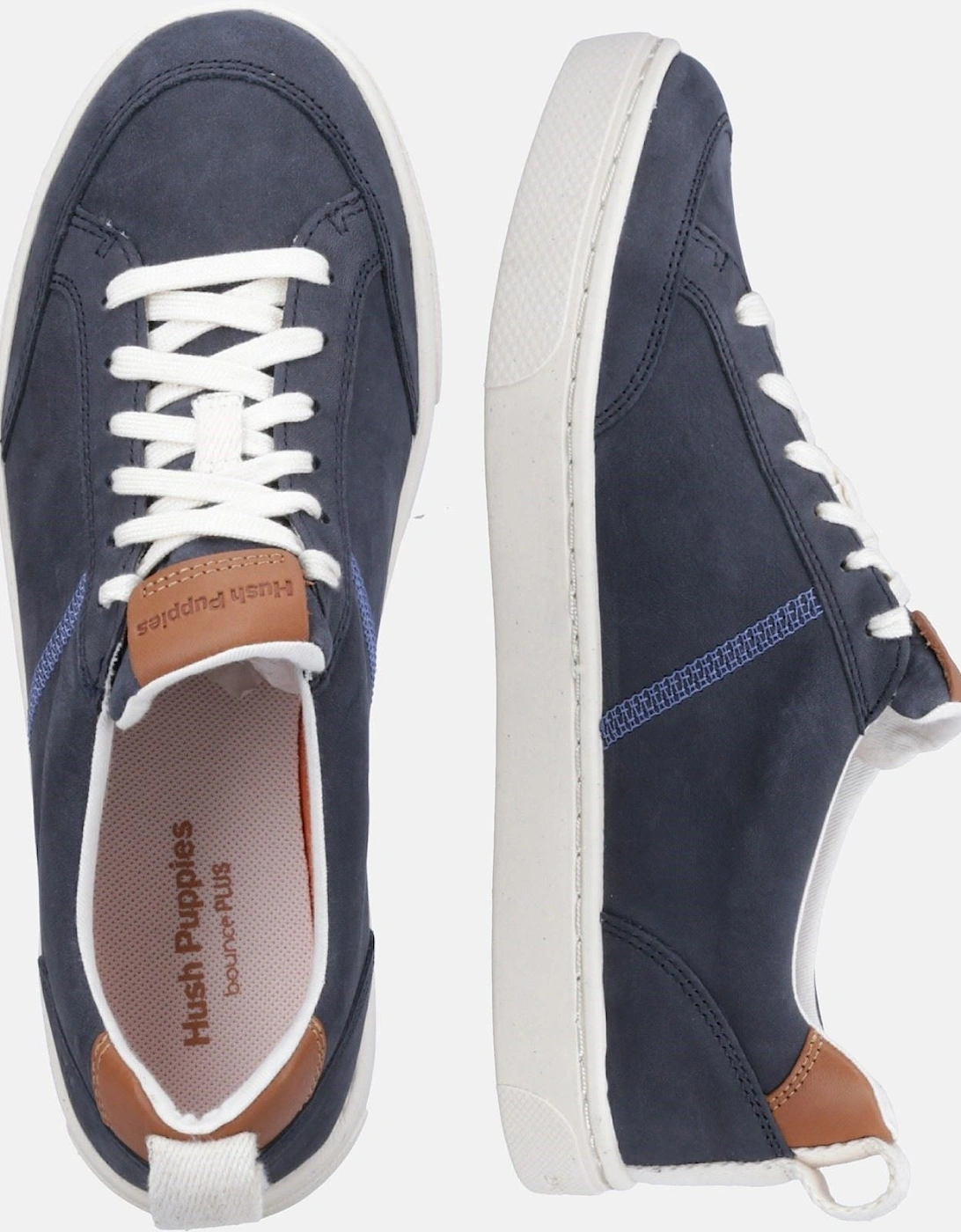 The Good Low Top Leather Men's Navy Trainers