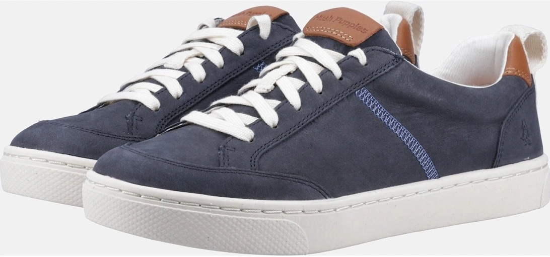 The Good Low Top Leather Men's Navy Trainers