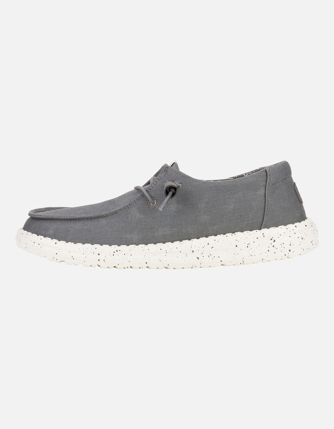 HEYDUDE model Wendy Canvas Shoe Female in Dark Grey