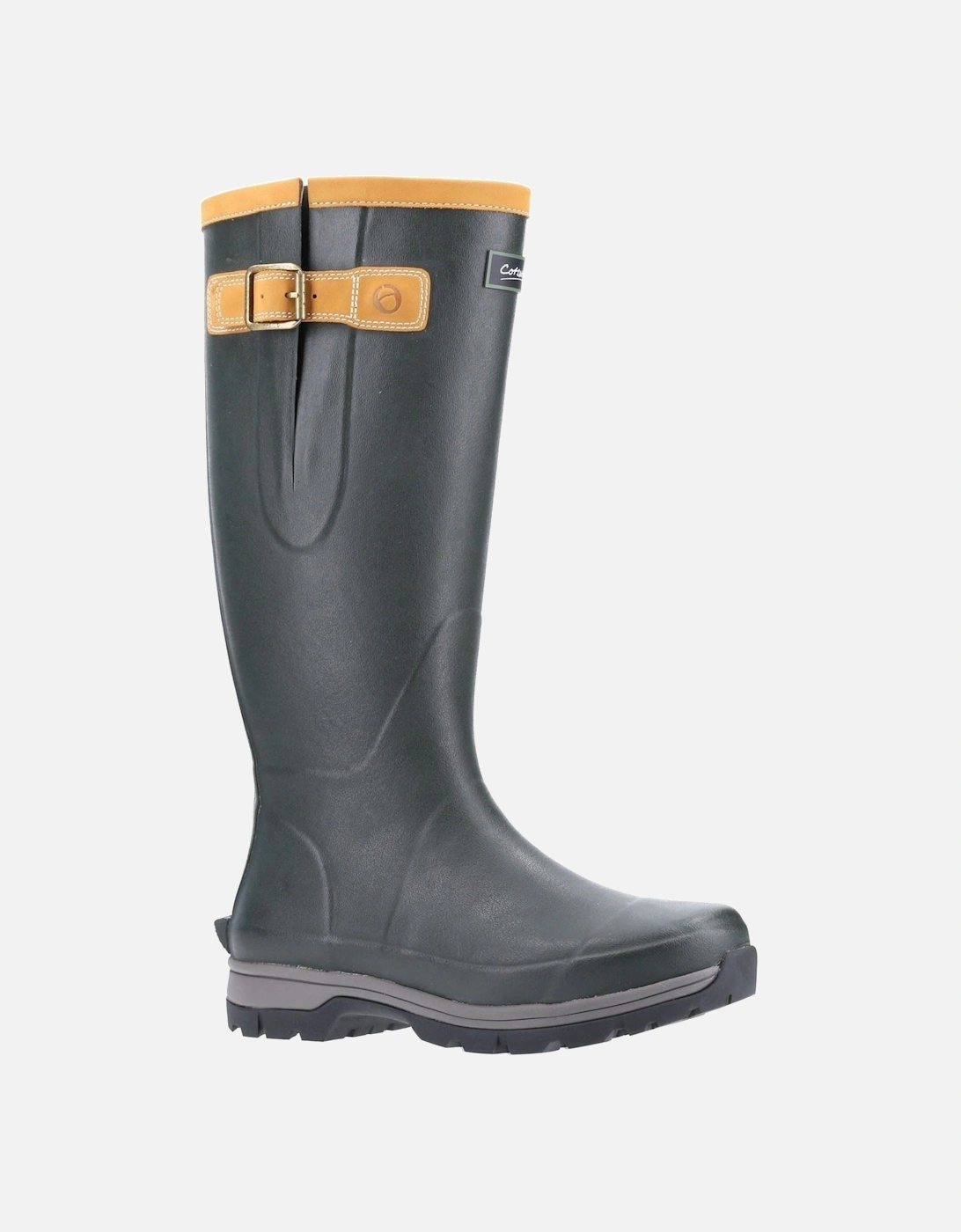 model Stratus Wellington Boot Unisex in Green, 10 of 9