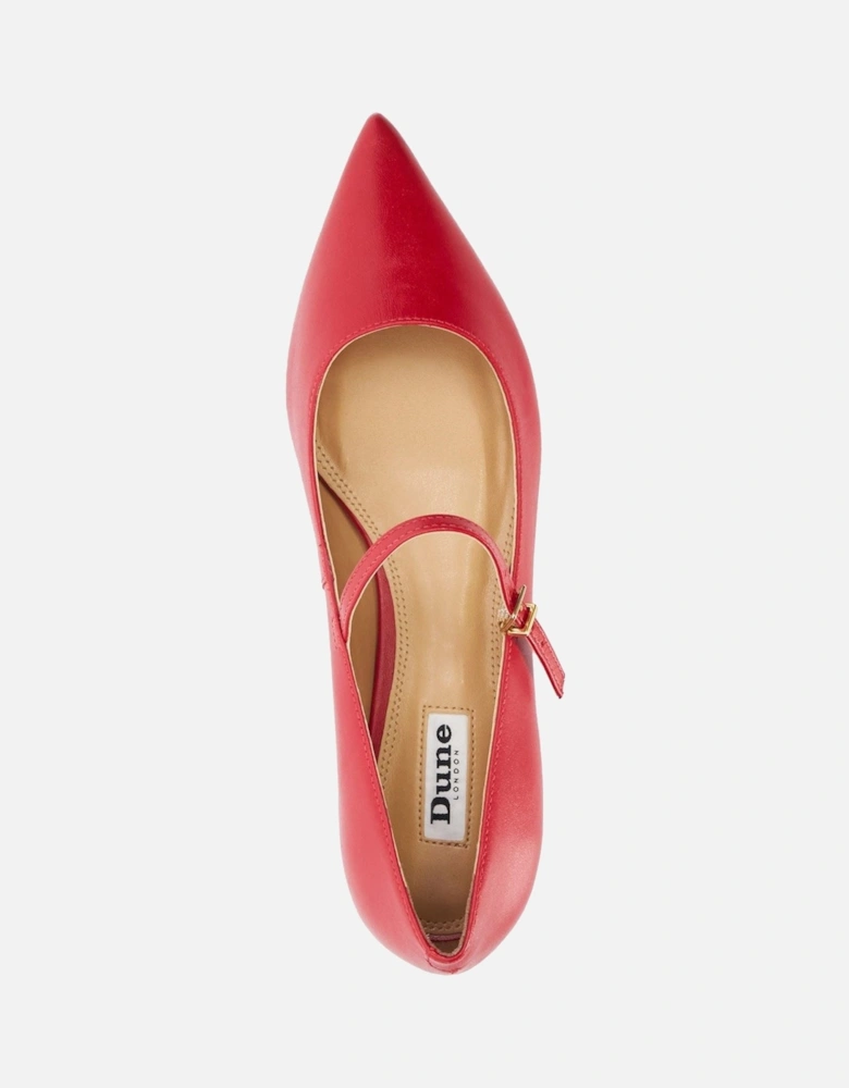 Dune Hastas Leather Women's Red Heels