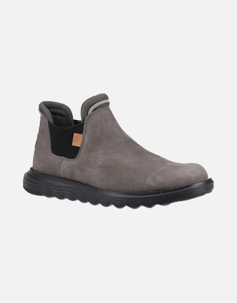 HEYDUDE Branson Leather Men's Grey Boots