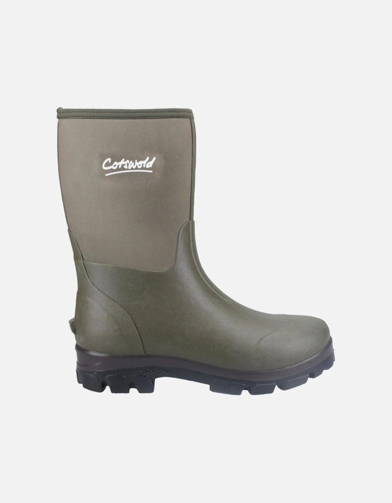 Kensington Leather Green Wellington Boots