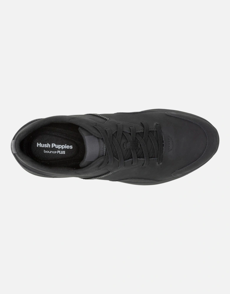 The Good Leather Men's Black Trainers