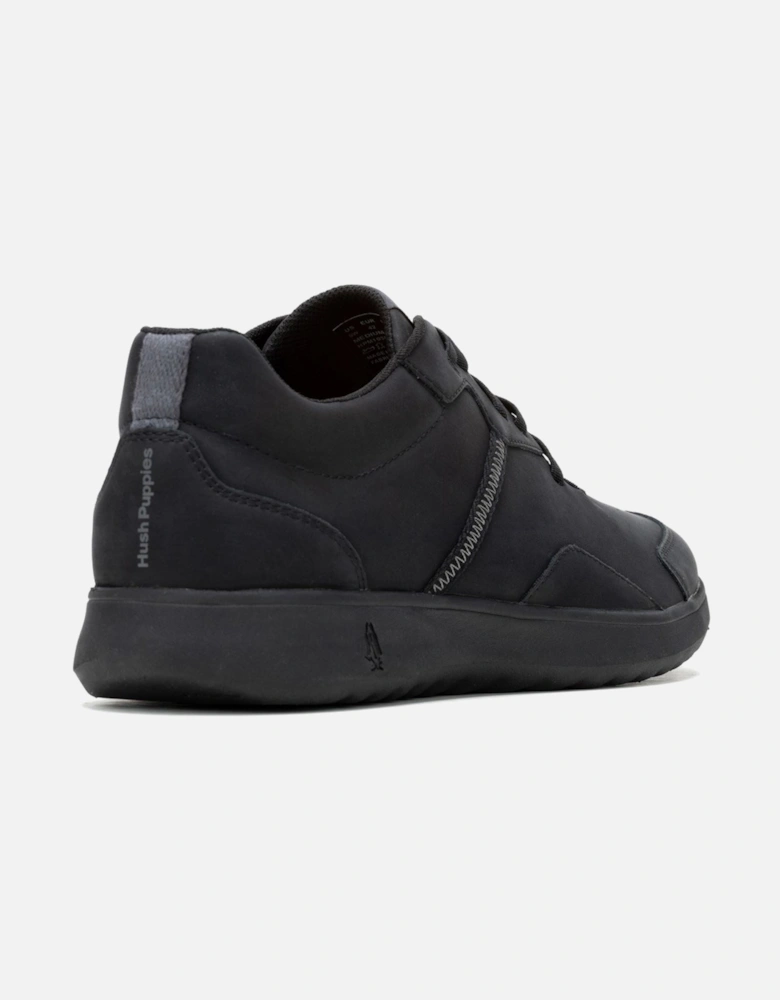 The Good Leather Men's Black Trainers