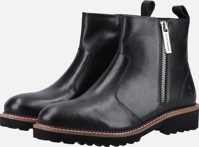 model Grace Zip Boot Female in Black