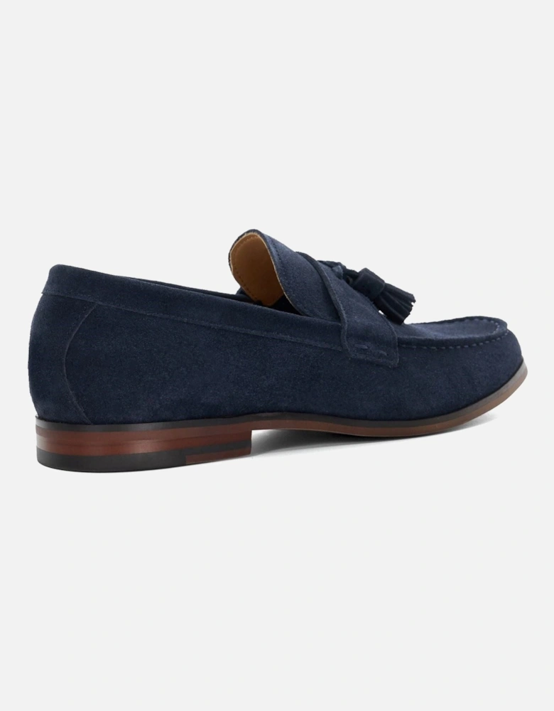 Dune Blaikes Suede Men's Navy Loafers