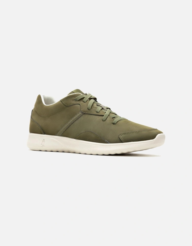 The Good Leather Men's Olive Trainers