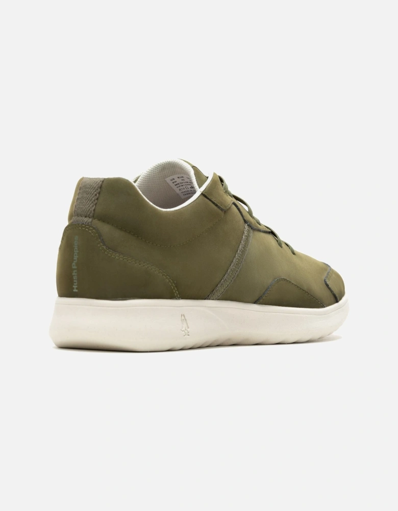 The Good Leather Men's Olive Trainers