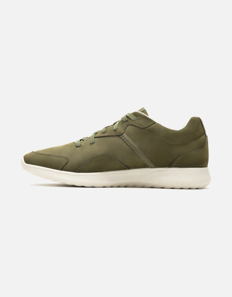 The Good Leather Men's Olive Trainers