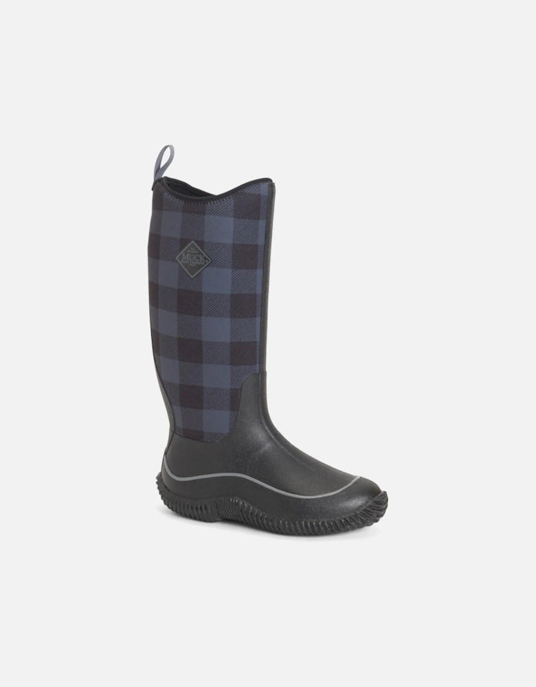 Muck Boots Hale Rubber Black/Grey Plaid Wellington Boots