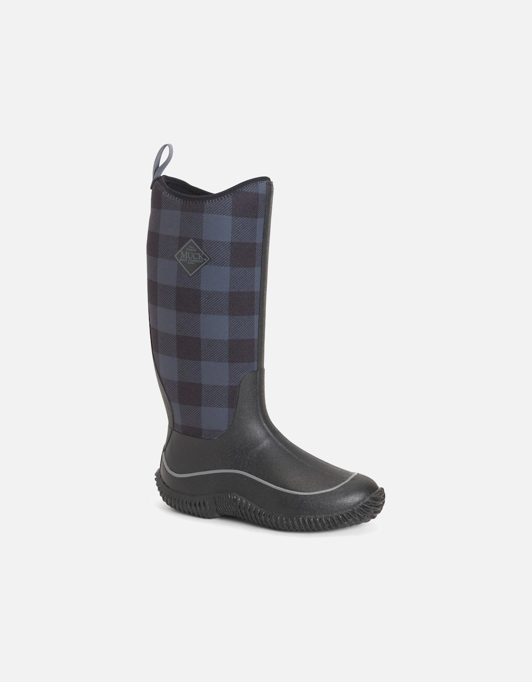 Muck Boots Hale Rubber Black/Grey Plaid Wellington Boots, 10 of 9