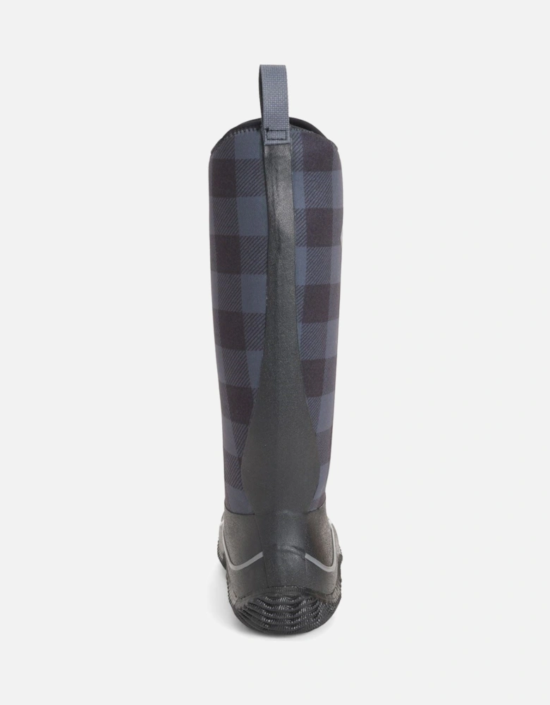 Muck Boots Hale Rubber Black/Grey Plaid Wellington Boots