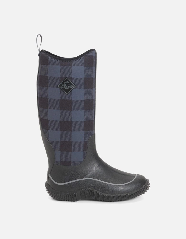 Muck Boots Hale Rubber Black/Grey Plaid Wellington Boots