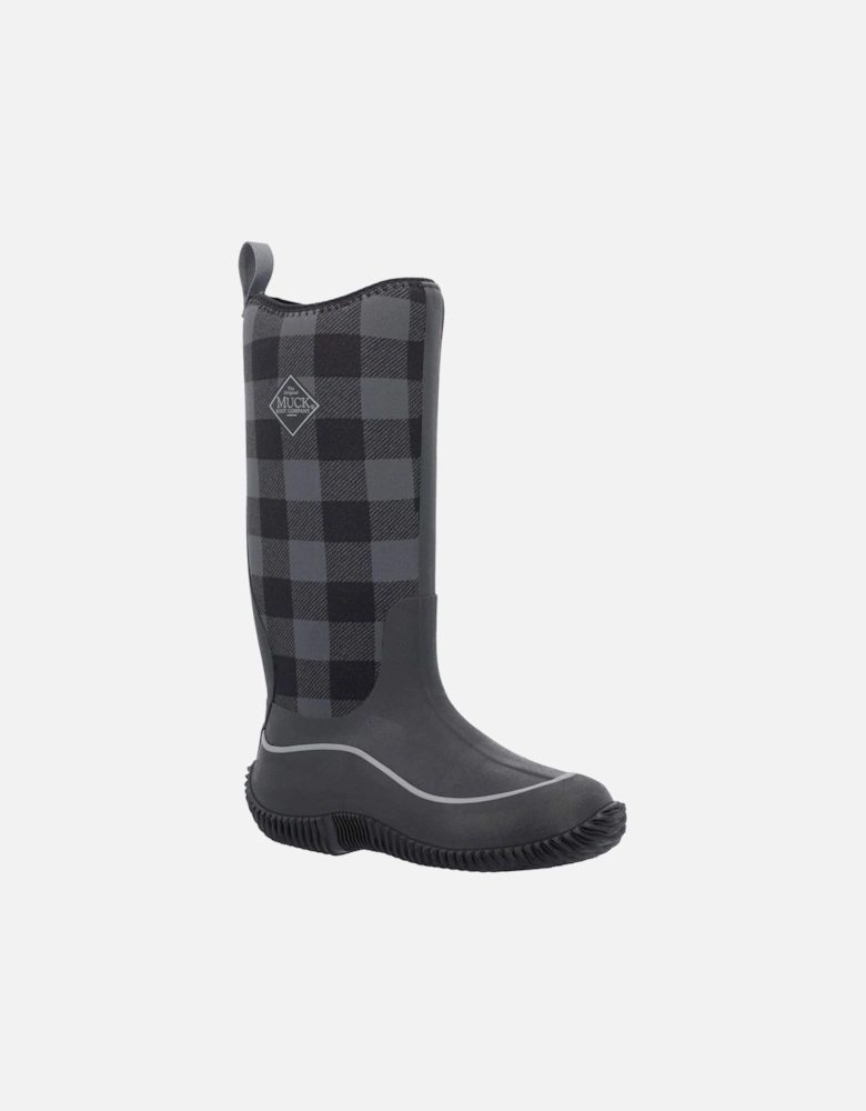 Muck Boots Hale Rubber Black/Grey Plaid Wellington Boots