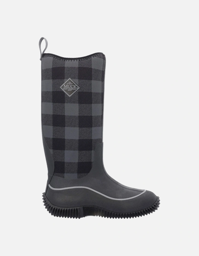 Muck Boots Hale Rubber Black/Grey Plaid Wellington Boots