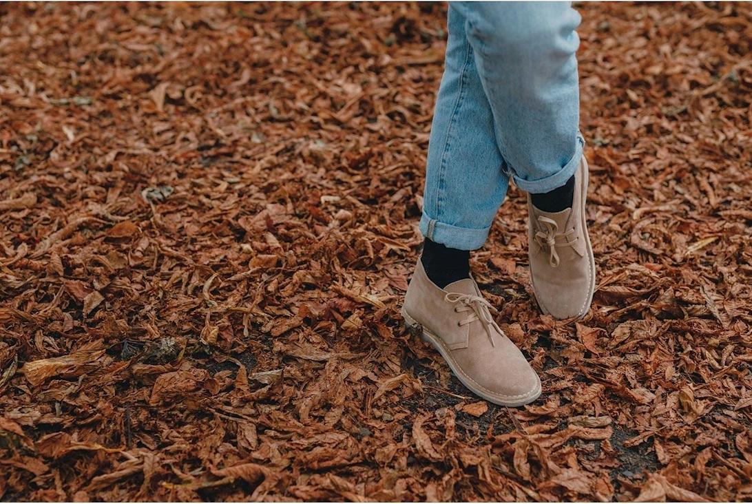 model Samuel Boot Male in Sand Suede