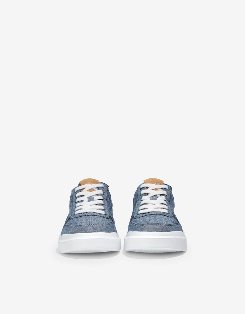 model GrandPro Rally Canvas Court Shoe Female in Chambray/Suede/Optic White