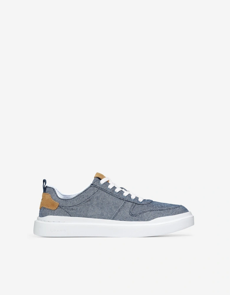 model GrandPro Rally Canvas Court Shoe Female in Chambray/Suede/Optic White