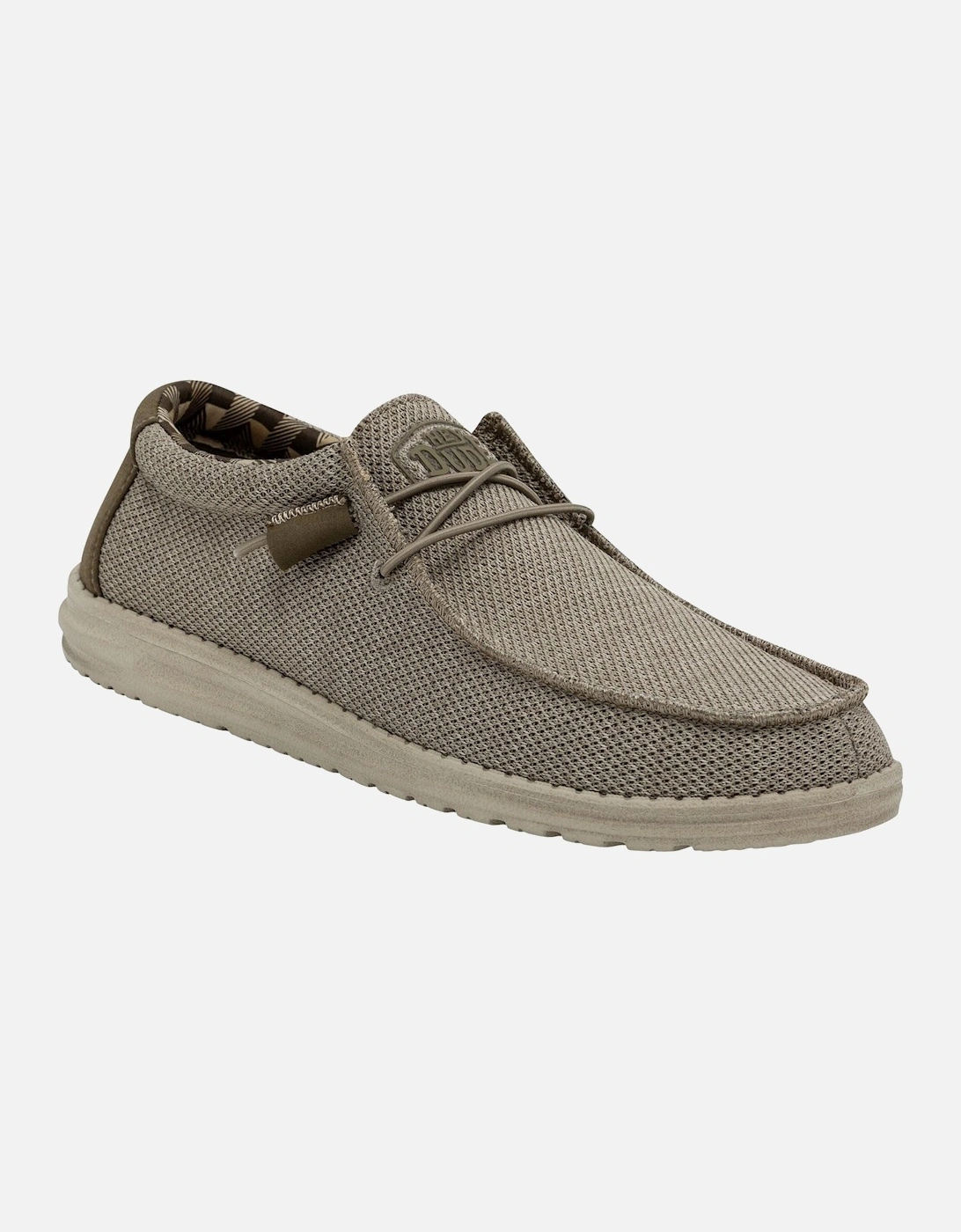 HEYDUDE Wally Sox Faux Suede Men's Beige Boat Shoes, 10 of 9