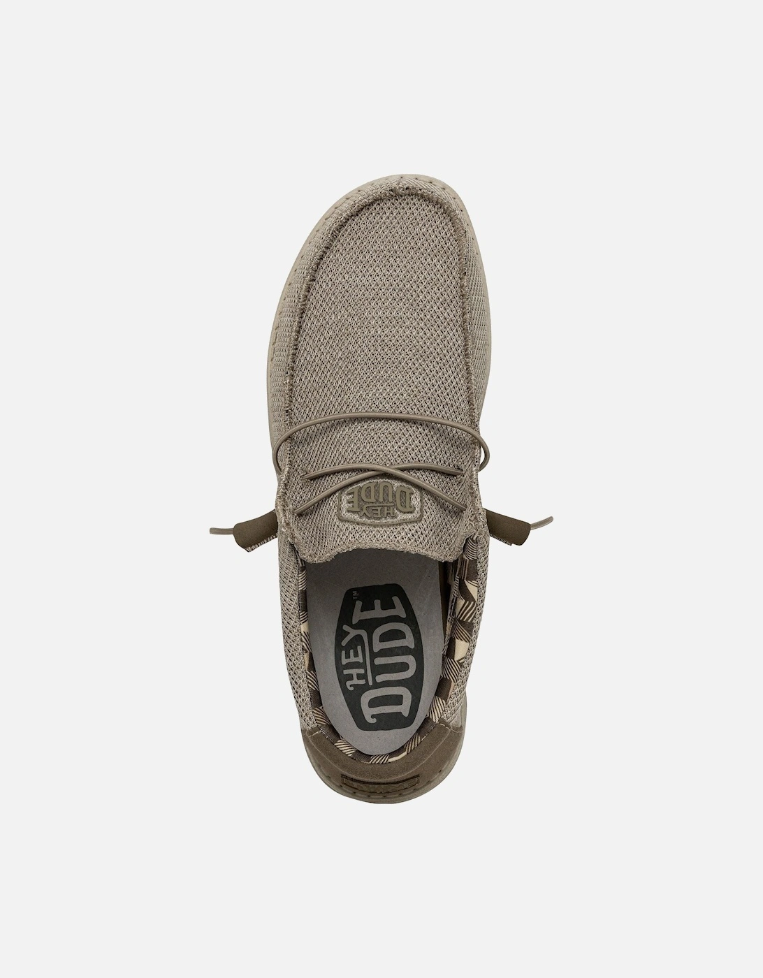 HEYDUDE Wally Sox Faux Suede Men's Beige Boat Shoes