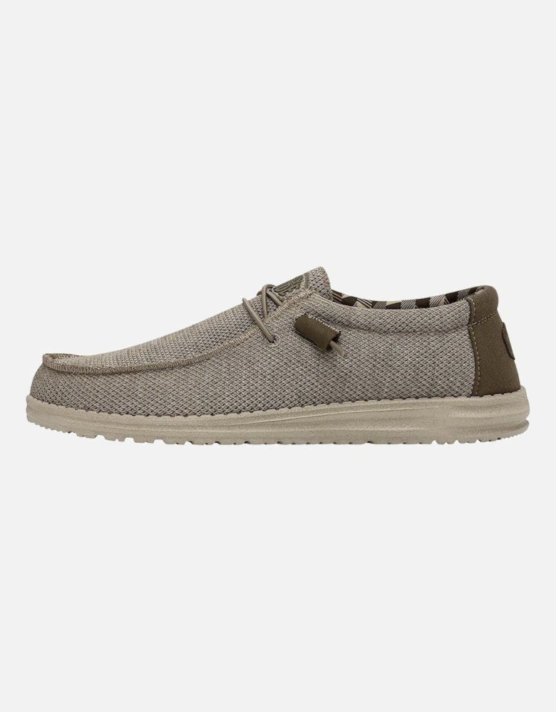 HEYDUDE Wally Sox Faux Suede Men's Beige Boat Shoes