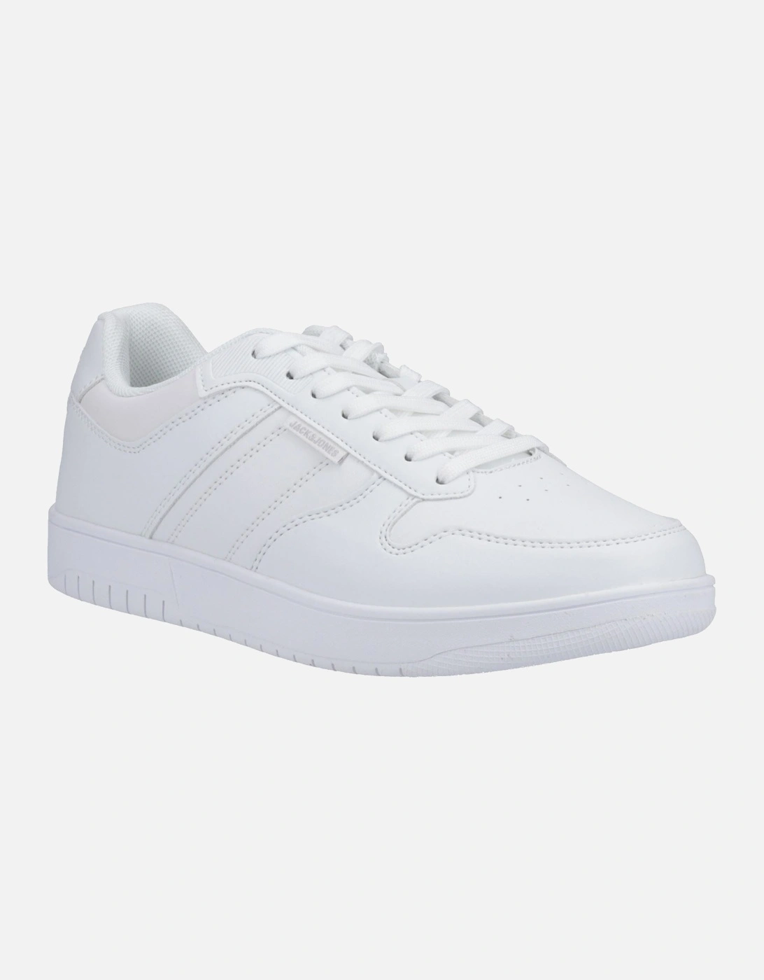 Jack & Jones Men's White Jam Low Polyurethane Trainers - : 8 Size 8