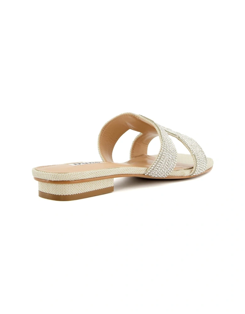 Dune Loupe Synthetic Women's Silver Sandals