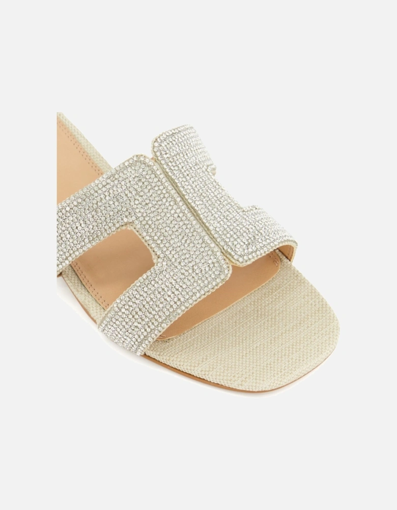 Dune Loupe Synthetic Women's Silver Sandals