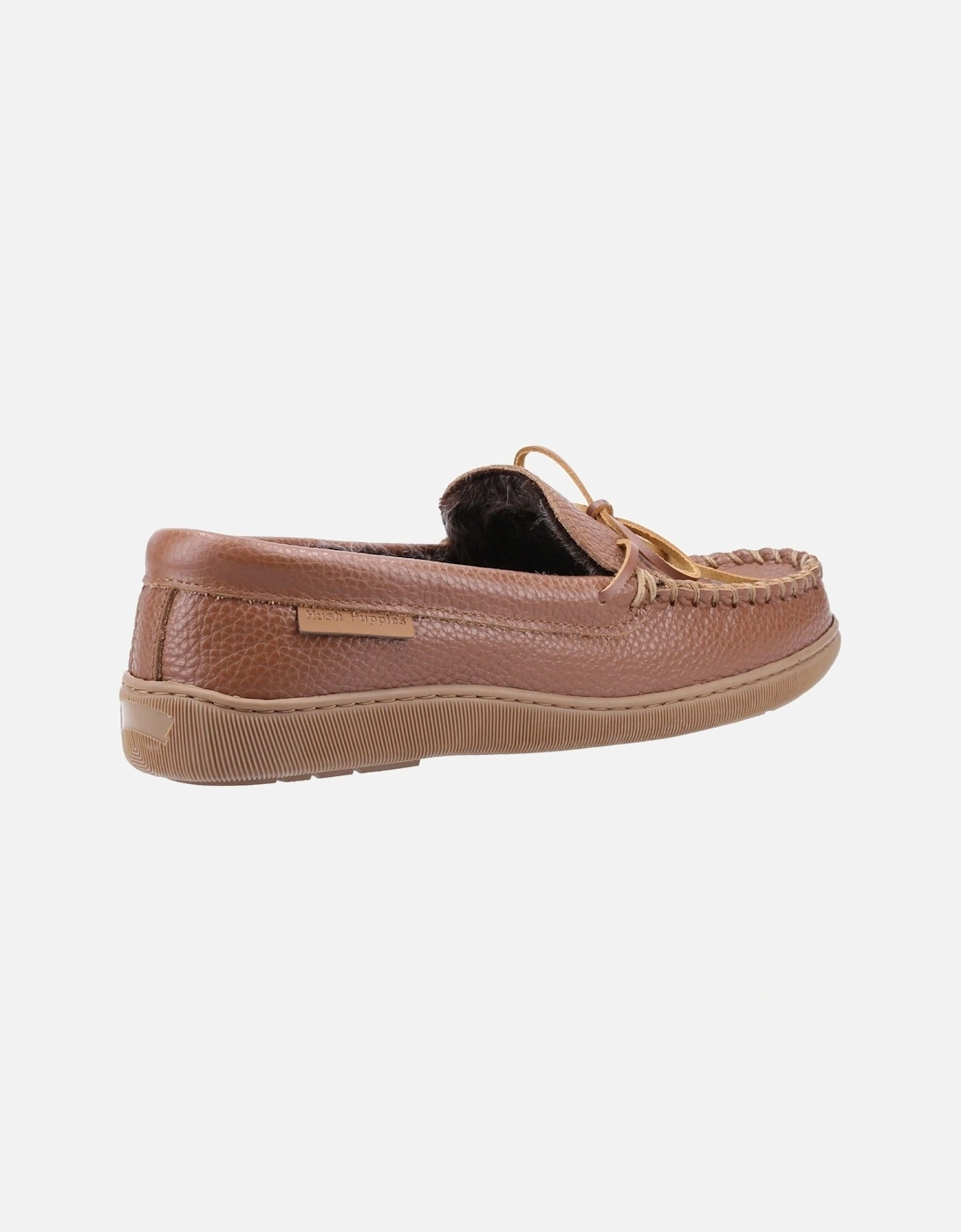 model Ace Leather Slipper Male in Tan