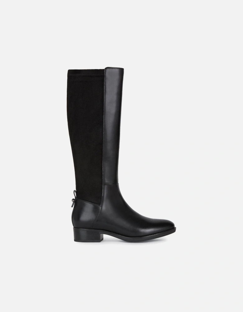 D Felicity Leather Women's Black Boots