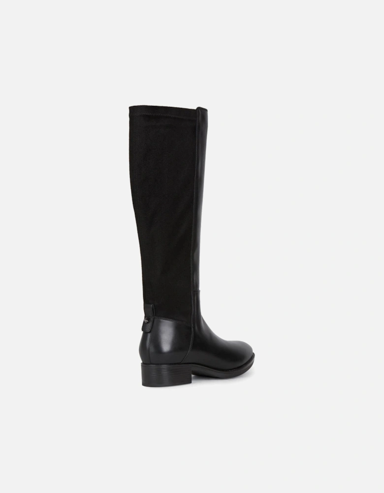 D Felicity Leather Women's Black Boots