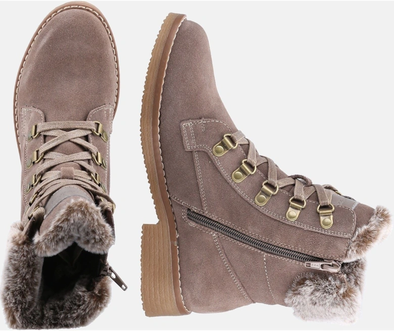 model Florence Mid Boot Female in Taupe