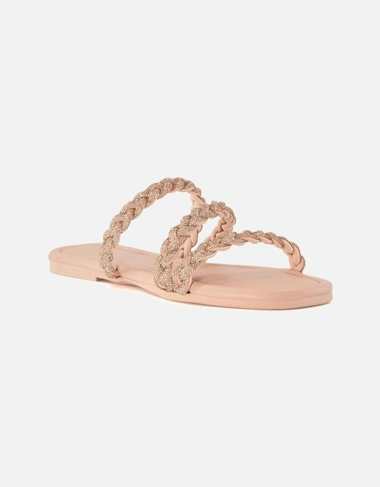 Dune Lassa Synthetic Women's Nude Sandals