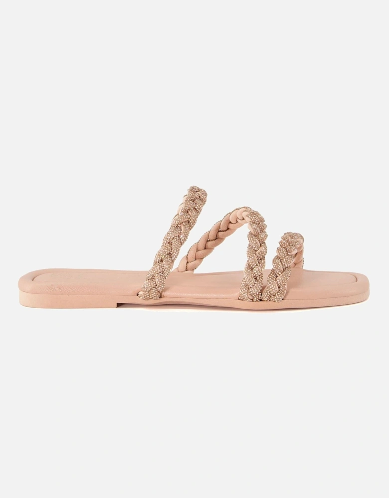 Dune Lassa Synthetic Women's Nude Sandals