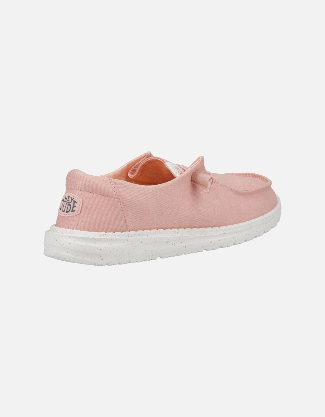 HEYDUDE Wendy Canvas 100% Cotton Women's Pink Loafers