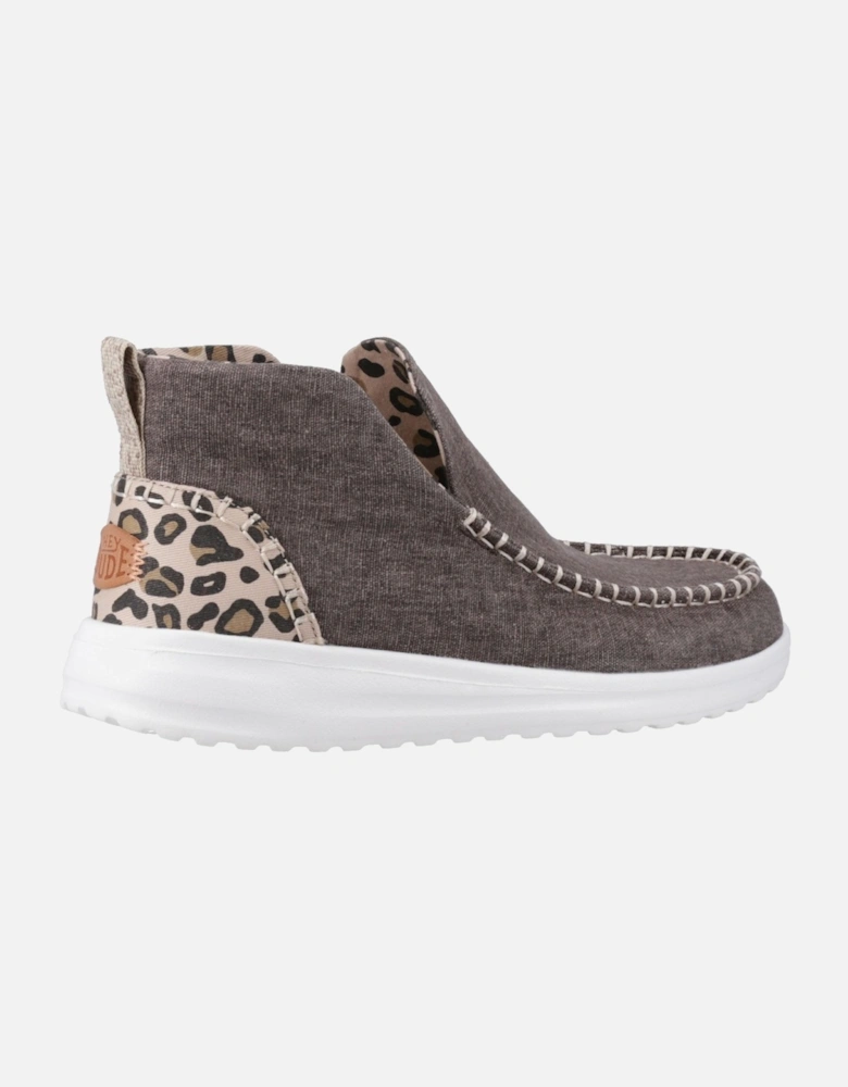 HEYDUDE model Denny Heavy Canvas Boot Female in Leopard