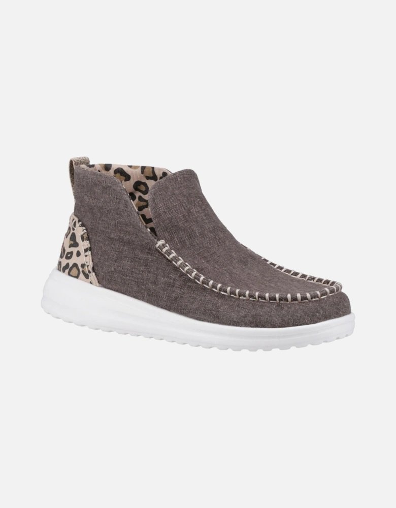 HEYDUDE model Denny Heavy Canvas Boot Female in Leopard