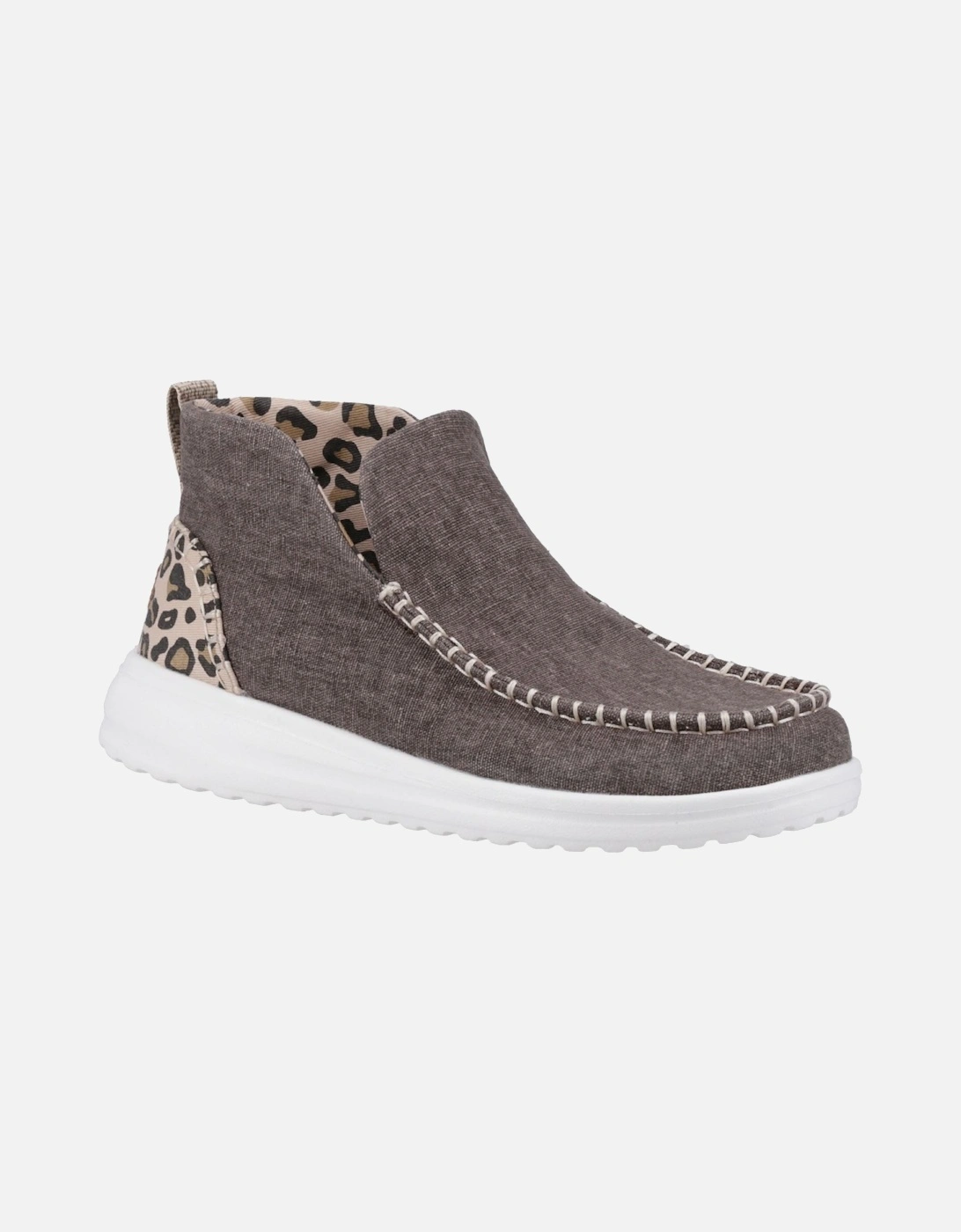 HEYDUDE model Denny Heavy Canvas Boot Female in Leopard