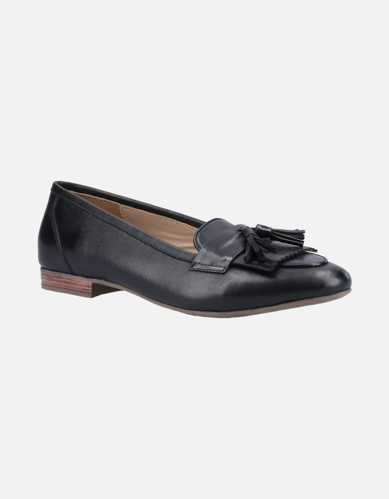 Marissa Tassel Leather Women's Black Loafers