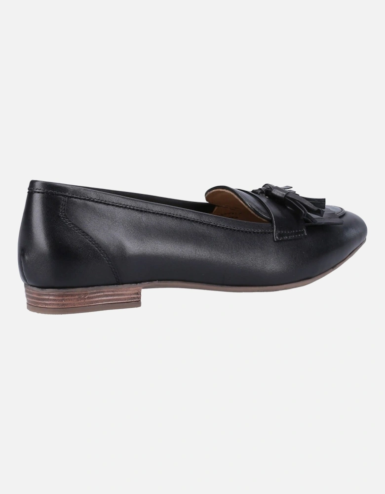 Marissa Tassel Leather Women's Black Loafers