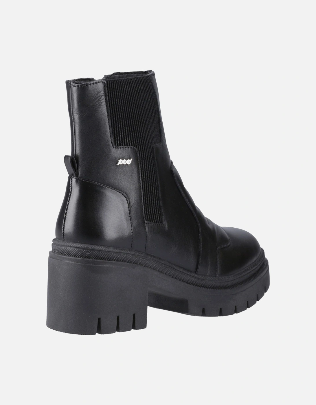 model Lillian Heeled Ankle Boot Female in Black