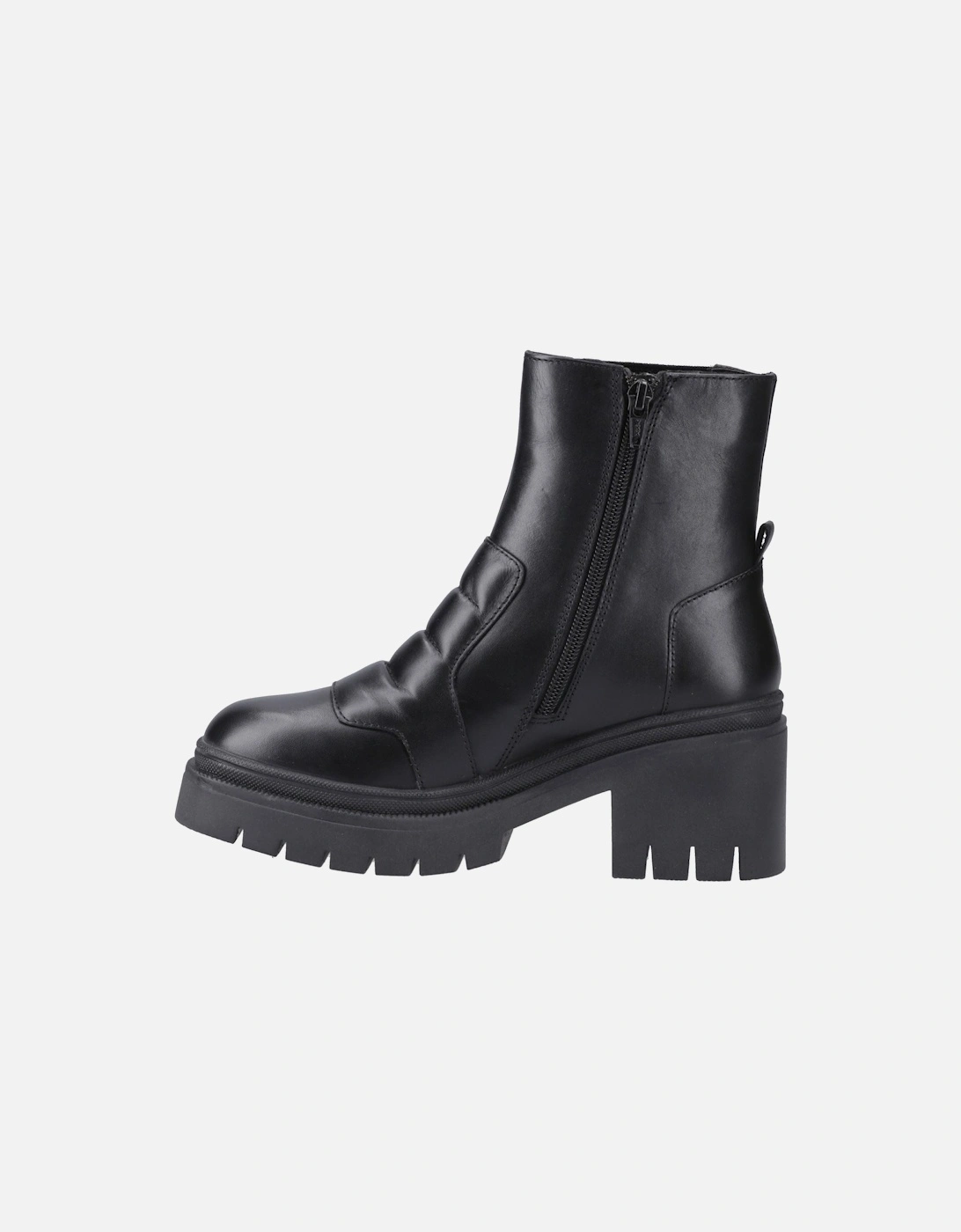 model Lillian Heeled Ankle Boot Female in Black